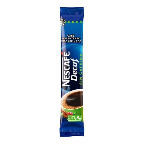 Sobre 1.8g de café descafeinado NESCAFÉ® Decaf®