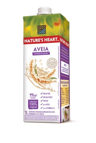 Tetra Brik bebida sabor a avena sin azúcar añadida Nature's Heart de 1 L