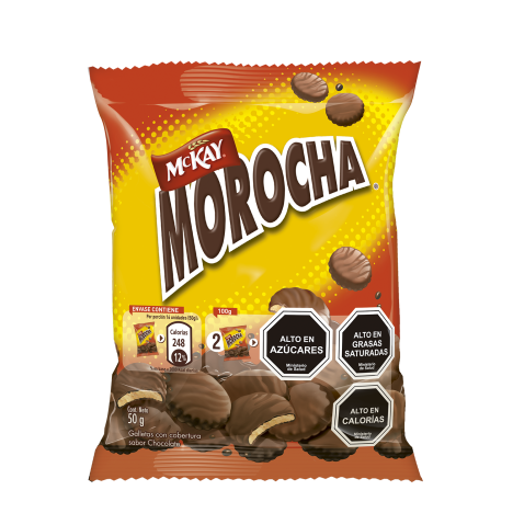 Galletas con cobertura sabor Chocolate McKay️ Morocha en bolsa de 50 g