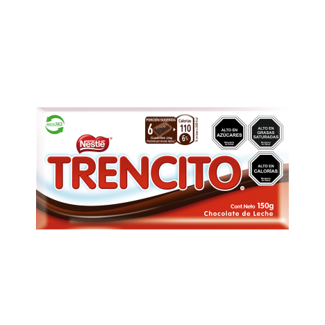 Barra de chocolate de leche Trencito® de 150g 