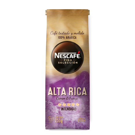 Bolsa café de grano tostado y molido NESCAFÉ® Fina Selección Alta Rica por 250 gr