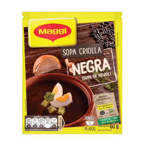 MAGGI® Sopa de Frijol Negro Sobre 60 g