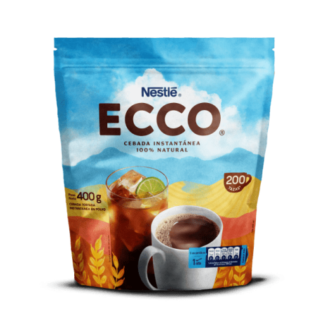 Nestlé Ecco Cebada Instantánea 100% Natural en Doy Pack de 400 g