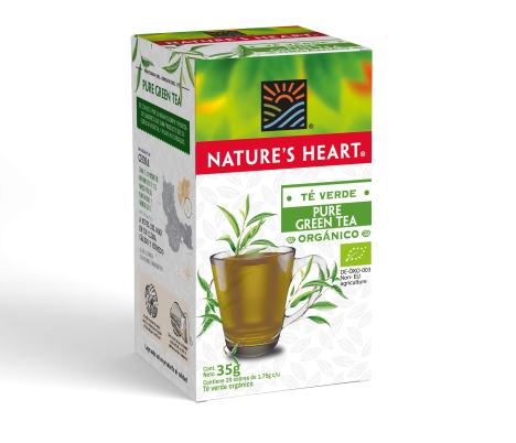 Té Verde Orgánico de Nature´s Heart en caja de 20 sobres