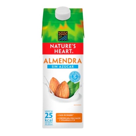 Nature’s Heart Bebida de Almendra sin Azúcar en caja de 946ml