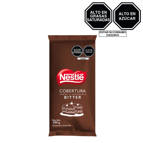 Cobertura sabor a chocolate Bitter Nestlé en presentación de 500 g