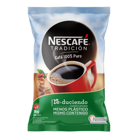 Pack de frente 1kg de café Nescafé Tradición