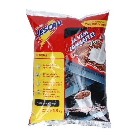 Bolsa de Chocolate en polvo NESCAU® de 1.3kg apto para máquinas.