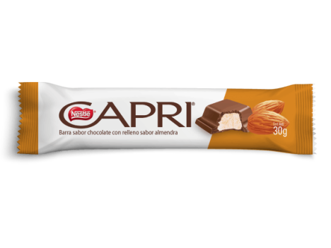 Barra sabor chocolate con relleno sabor almendra Nestlé® Capri®