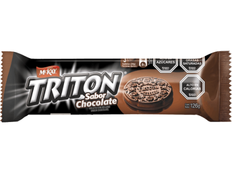 Paquete de galletas McKay️® Triton® sabor chocolate en formato de 126g