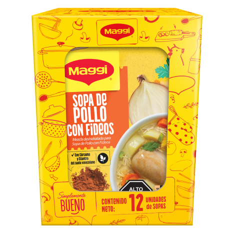 Sopa de pollo con fideos Nestlé, hecha con ingredientes naturales y su preparación es rápida y sencilla