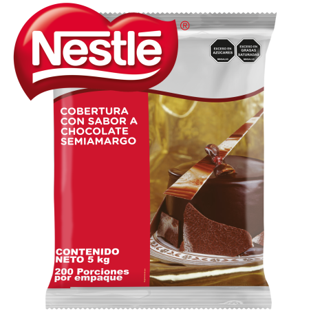 Bolsa de 5kg de Cobertura de Chocolate Semiamargo NESTLÉ®