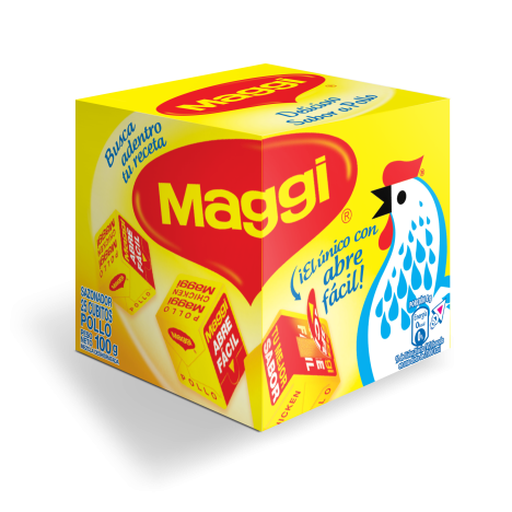 MAGGI® Cubito de Pollo Sazonador en presentación de 4g x 25 Unidades