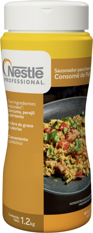 Vista frontal tarro de Consomé de Pollo NESTLÉ PROFESSIONAL® x 1 Kg