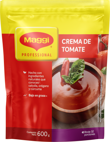 Vista frontal de doypack MAGGI® Crema de Tomate x 600g