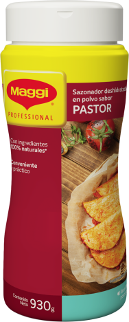 Vista frontal tarro MAGGI® Condimento Pastor x 930g