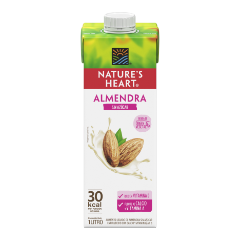 Leche de almendras NATURE’S HEART® sin azúcar caja 1L