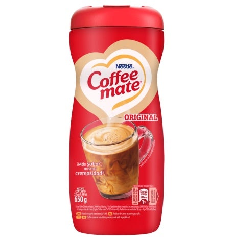 Vista frontal de tarro COFFEE-MATE® Original en Polvo x 650g