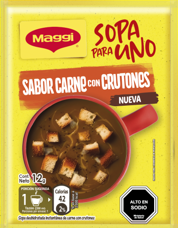 Carne con crutones
