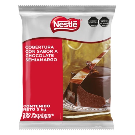 Cobertura NESTLÉ con sabor a Chocolate semiamargo x 5000g