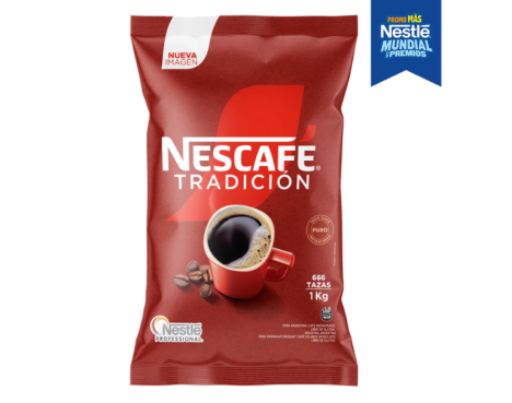 Paquete de café instantáneo Tradicion de Nescafé