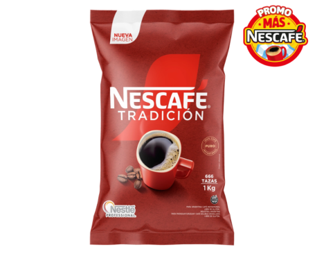 Paquete de café instantáneo Nescafé Tradición