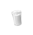 Vaso de vidrio con leche