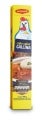 Empaque de cubo sabor gallina MAGGI® con diseño de una gallina y un plato de comida en la caja amarilla