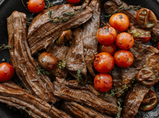 Receta plateada a la cacerola con tomates