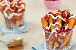 PLÁTANOS FRITOS CON CREMA preparados con LA LECHERA®