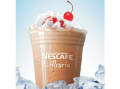 vaso transparente plástico Nescafé con receta fría Cappuccino Frío de Frutos Rojos