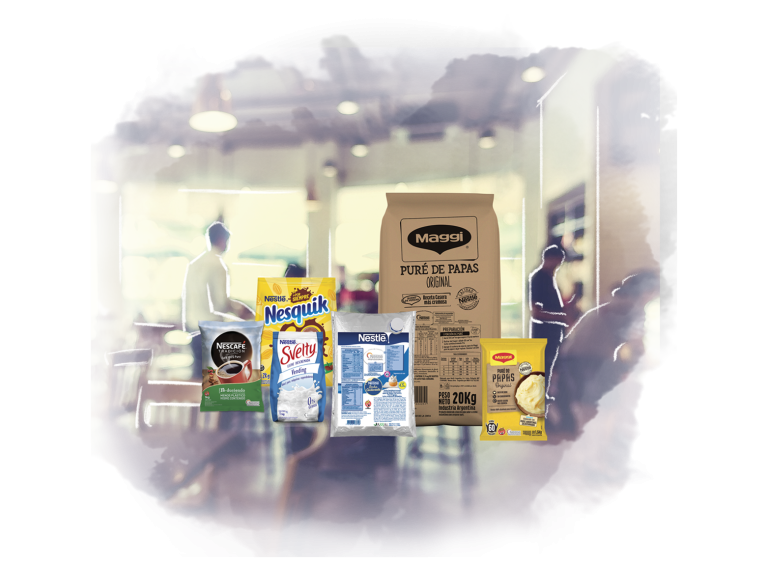 Productos varios Nestlé Professional desarrollados para el canal de Catering