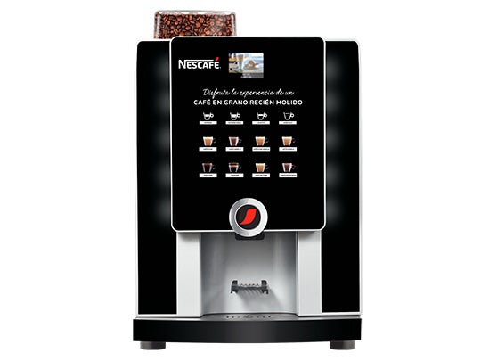 Máquina NESCAFÉ® COMBI 2&nbsp;para oficinas, hoteles y restaurantes, rinde hasta 80 vasos por hora y ofrece hasta 11 sabores