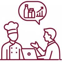 Ícono de contacto para asesoría negocios