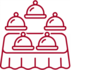 Ícono de banquetes y eventos