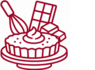 Ícono de elaboración de pasteles y tartas