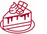 Ícono de menú de postres